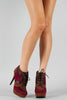 Dollhouse Fly Two Tone Lace Up Platform Bootie