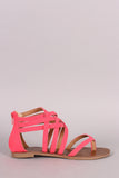 Qupid Strappy Gladiator Thong Flat Sandal