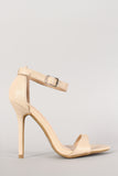 Wild Diva Lounge Ankle Strap Open Toe Heel