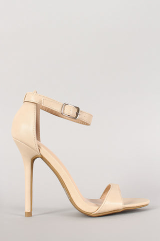 Wild Diva Lounge Ankle Strap Open Toe Heel