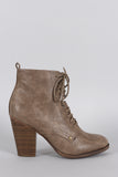 Breckelle Combat Stacked Booties