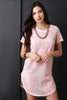 Chain Necklace Mesh Shirt Dress