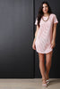 Chain Necklace Mesh Shirt Dress