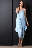 Plunging Neckline Draping Oversize Jumpsuit