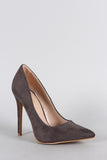 Shoe Republic LA Suede Pointy Toe Stiletto Pump