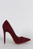 Shoe Republic LA Suede Pointy Toe Stiletto Pump