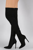 Liliana Suede Pointy Toe Stiletto Over-The-Knee Boots