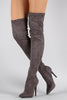 Liliana Suede Pointy Toe Stiletto Over-The-Knee Boots