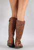 Quilted Buckled Riding Knee High Boots