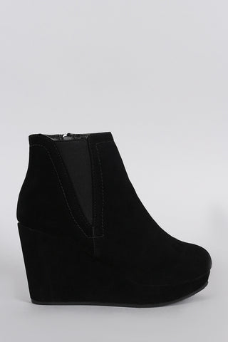 Bamboo Elastic Gores Wedge Booties