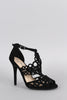 Anne Michelle Intricate Cutouts Peep Toe Heel