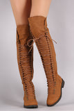 Combat Lace Up Over-The-Knee Boots