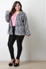 Leopard Faux Fur Open Front Jacket