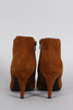 Bamboo Suede Elastic Gore Almond Toe Heeled Booties