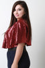 Sequined Poncho Crop Top