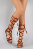 Breckelle Strappy Knotted Lace Up Gladiator Flat Sandal