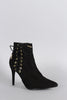 Shoe Republic LA Corset Lace Up Pointy Toe Booties