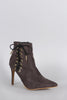 Shoe Republic LA Corset Lace Up Pointy Toe Booties