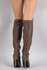 Dollhouse Lycra Panel Stiletto Over-The-Knee Boots