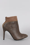 Wild Diva Lounge Pointy Toe Zipper Edge Stiletto Booties