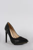 Stitched Trim Pointy Toe Stiletto Pump