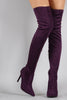 Suede Pointy Toe Stiletto Over-The-Knee Boots