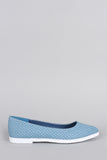 Denim Stars Print Slip On Loafer Flat