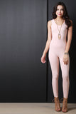 Sleeveless Jersey Knit Leotard Jumpsuit