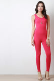 Sleeveless Jersey Knit Leotard Jumpsuit