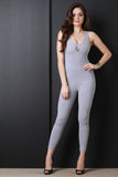 Sleeveless Jersey Knit Leotard Jumpsuit