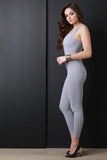 Sleeveless Jersey Knit Leotard Jumpsuit