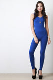 Sleeveless Jersey Knit Leotard Jumpsuit