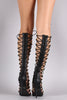 Strappy Lace-Up Hardware Gladiator Heels