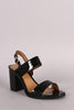 Liliana Two Band Slingback Chunky Stacked Heel