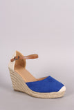 Round Toe Ankle strap Espadrille Platform Wedge