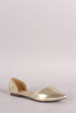 Breckelle Pointy Toe Slip On Dorsay Flat