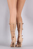 Qupid Buckled Strappy Open Toe Stiletto Heel