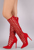 Shoe Republic LA Cutout Pointy Toe Stiletto Boots