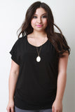 Gathered Side Short Sleeve Top