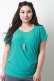 Gathered Side Short Sleeve Top