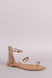 Qupid Single Straps Toe Ring Sandal