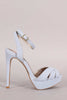 Qupid Peep Toe Stiletto Ankle Strap Heel