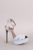 Qupid Peep Toe Stiletto Ankle Strap Heel