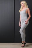 Stretch Jersey Knit Sleeveless Jumpsuit