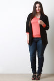 Open Front Drop Shoulder Cardigan