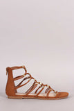 Bamboo Strappy Hardware Flat Sandal