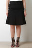 A-Line Panel Midi Skirt