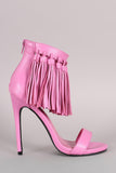 Privileged Tassel Ankle Cuff Stiletto Heel