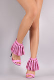 Privileged Tassel Ankle Cuff Stiletto Heel