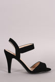 Qupid Ankle Strap Open Toe Heel